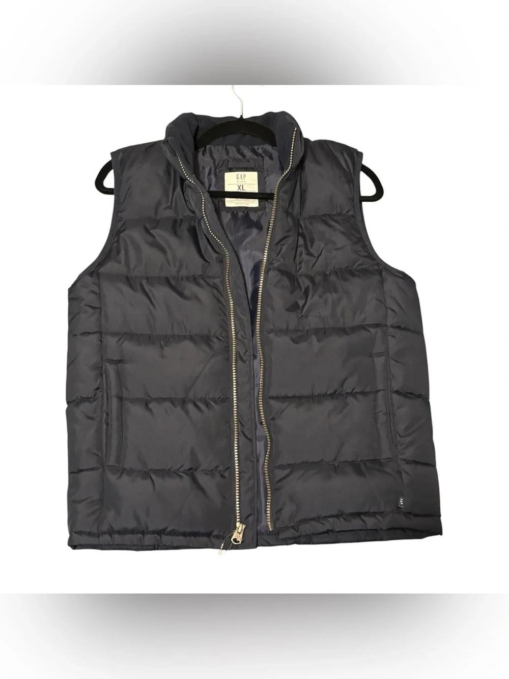 GAP Boys Dark Gray Quilted Puffer Vest